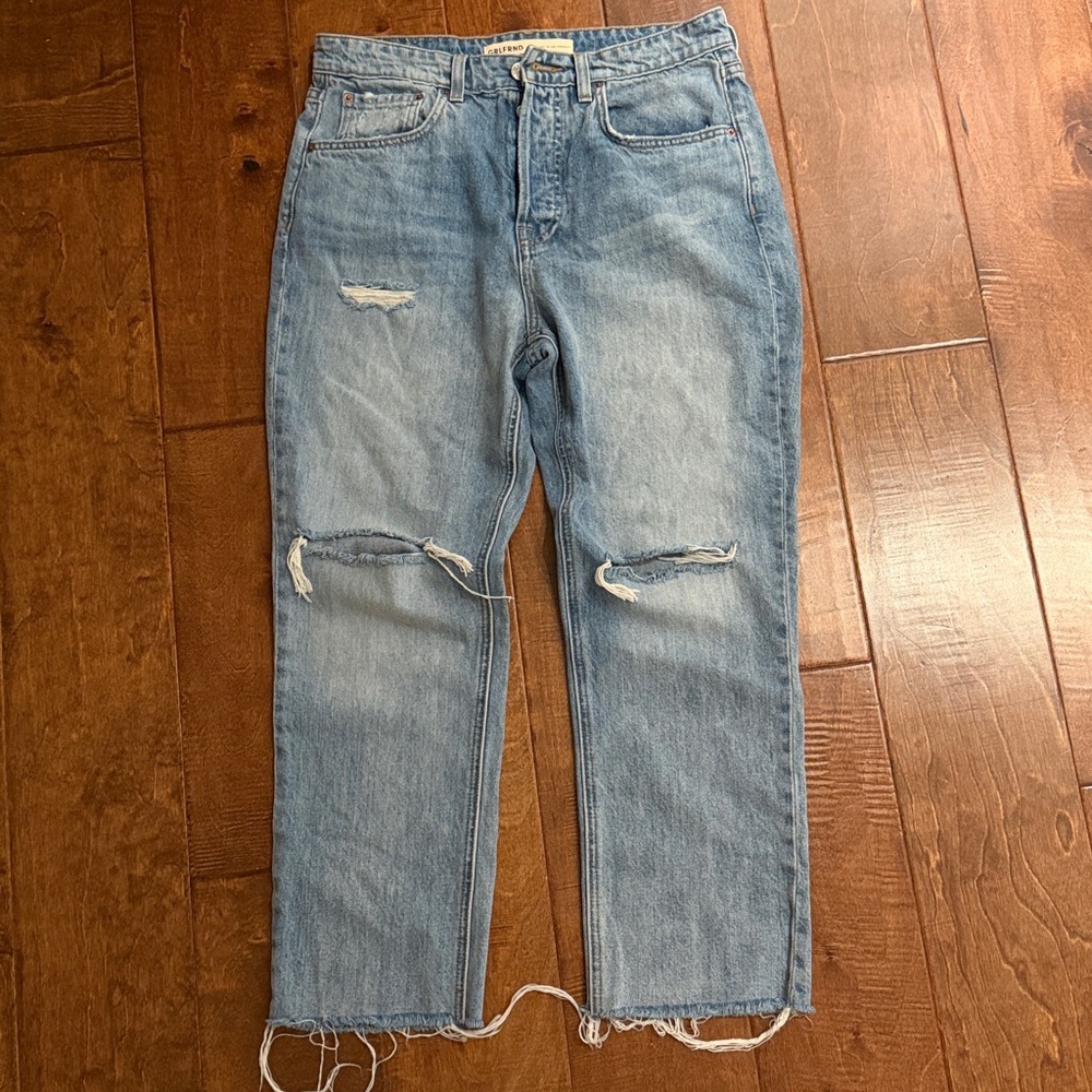 GRLFRND 29 EUC Karolina high Rise Straight Crop jeans Point Loma